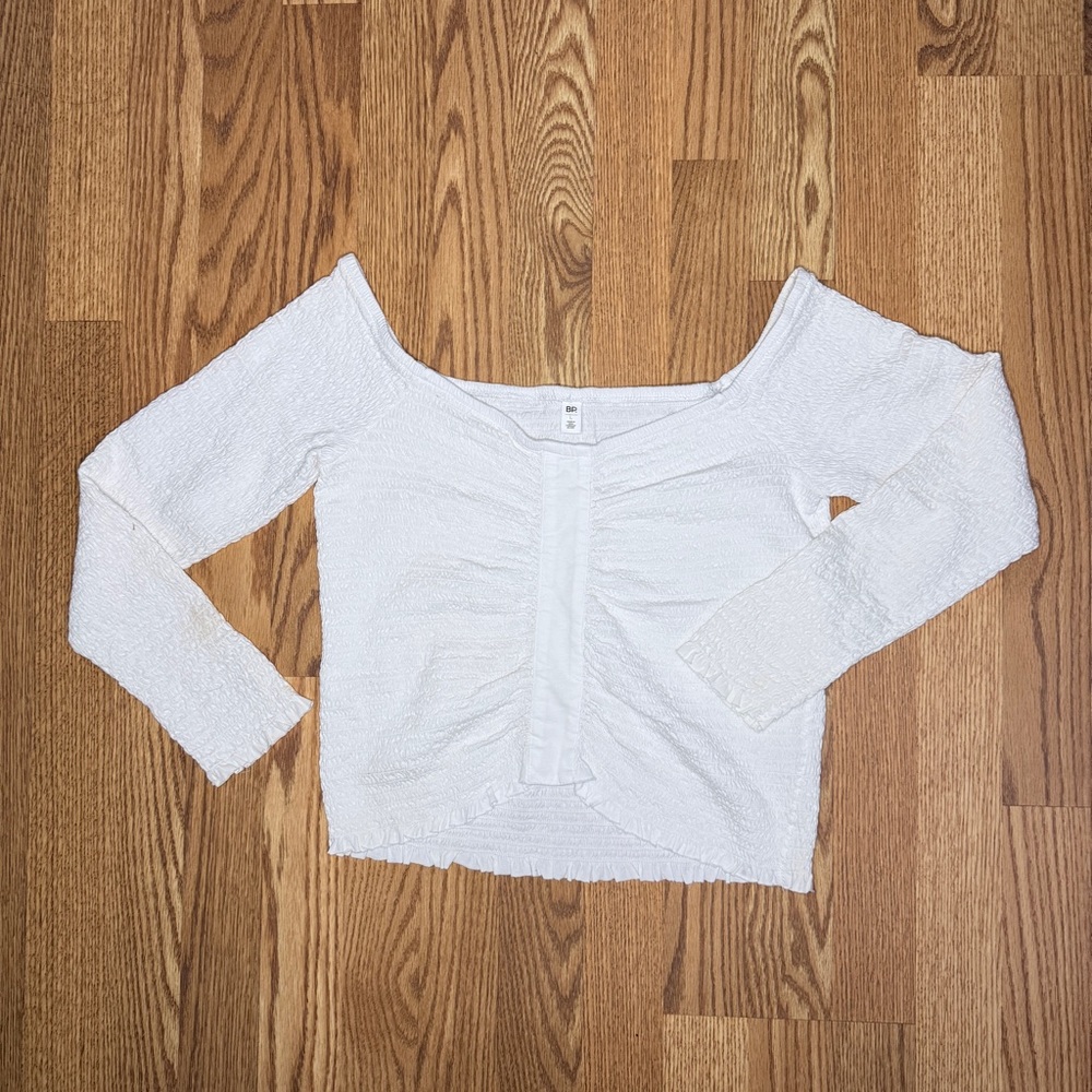 BP White Textured Top
